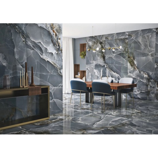 Πλακάκι Onyx Bleu Pulido 60X120 Baldocer Μπλε Γυαλιστερό Μαρμαριζέ Πλακάκι Onyx Bleu Pulido 60X120 Baldocer Μπλε Γυαλιστερό Μαρμαριζέ